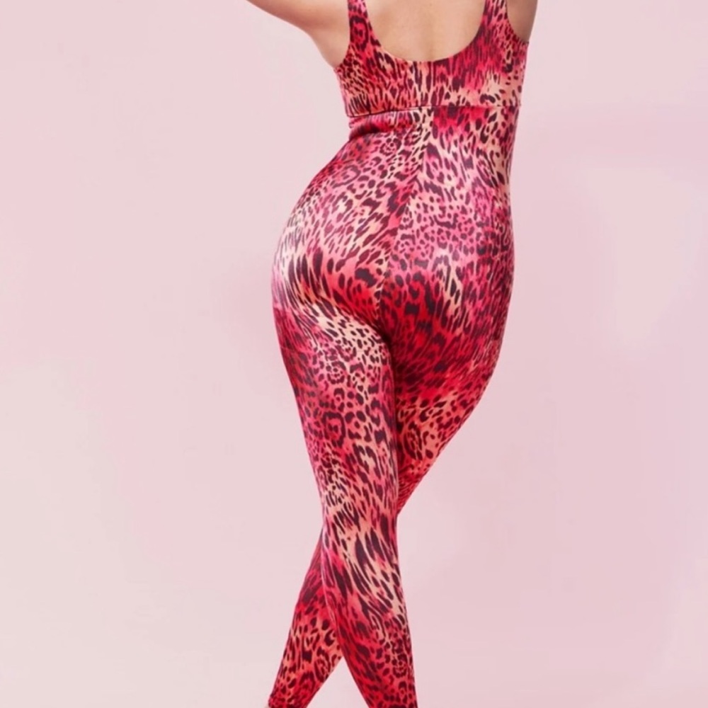 Yitty Fabletics Plus Size Leopard Bodysuit